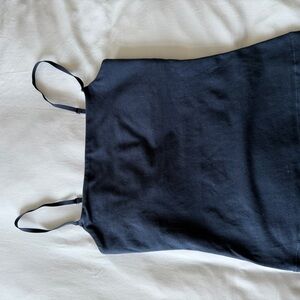 Navy cotton jersey tank top